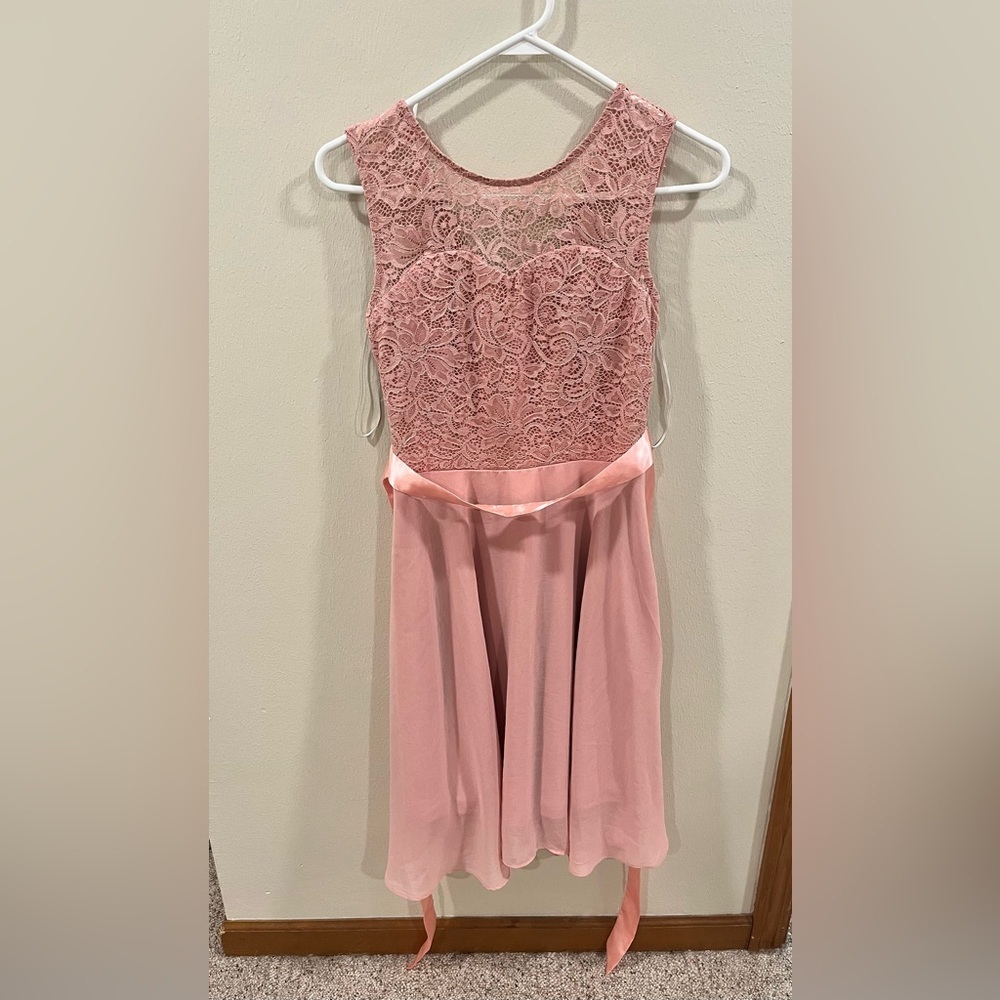 BeryLove Blush Pink Lace Cocktail Dress - Size Small
